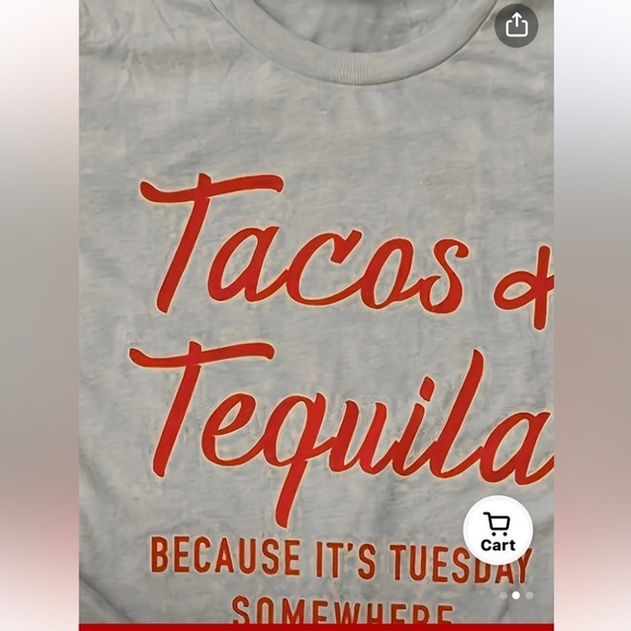 ****SOLD*****𝅺tacos & Tequila gray graphic t-shirt size 2XL - Picture 2 of 3